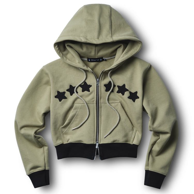 Blue sunflower(ブルーサンフラワー)の「Bluesf Star Dusty Hood zip-up - MEN'S(Tops)」