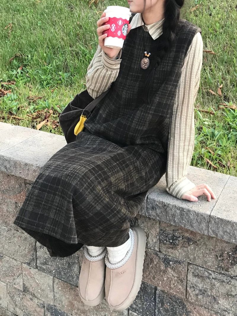 seezul（シーズル）の「kuno check long ops（Dresses）」