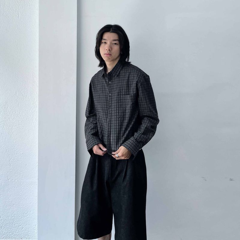 Relaxed Pocketless Check Shirt