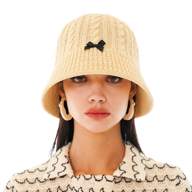 OTHER-worldly（アザーワールドリー）の「Ribbon Summer Knit Hat [Beige]（Hats）」