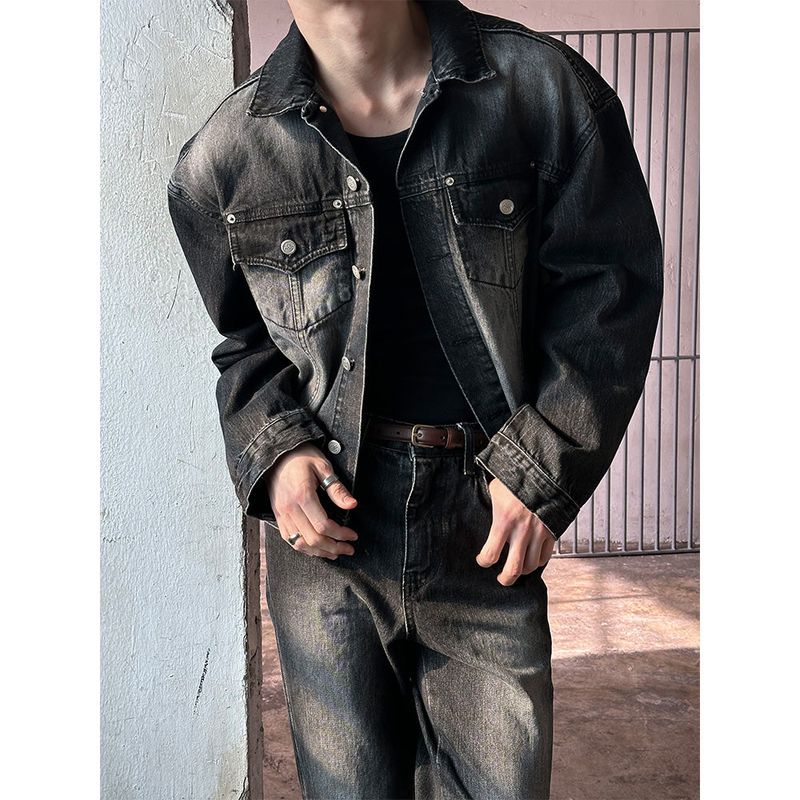 [S/S] Bulky western crop denim jacket(2color)
