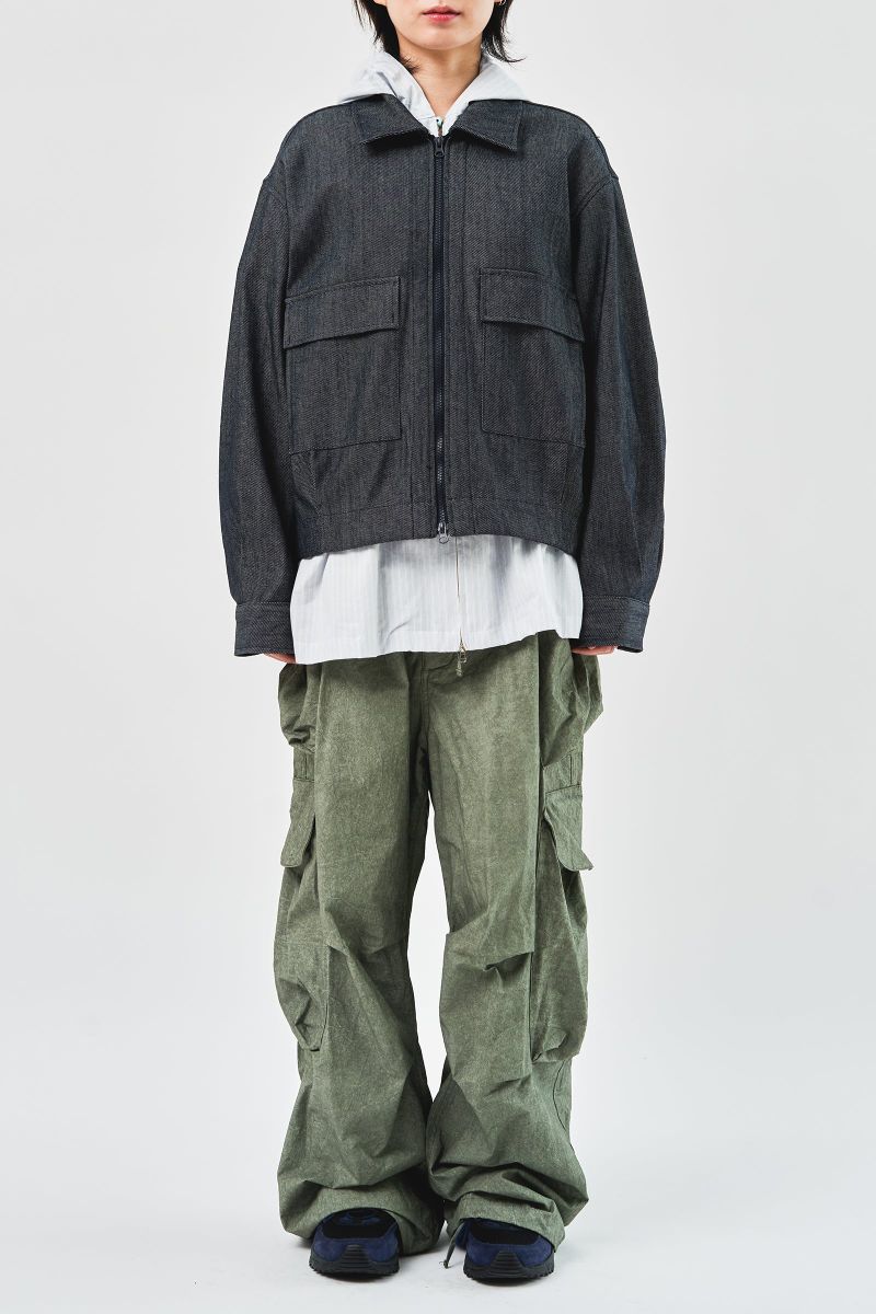Mei Cropped Denim Jacket (2color)