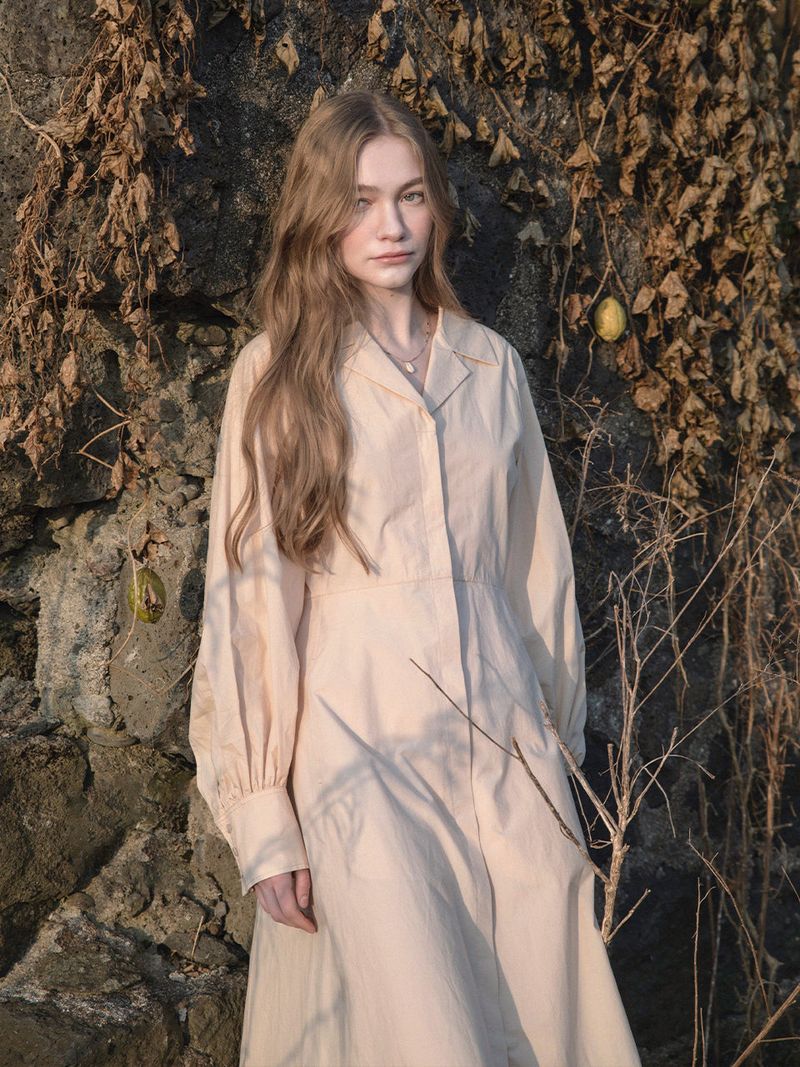 LORA cotton shirt dress