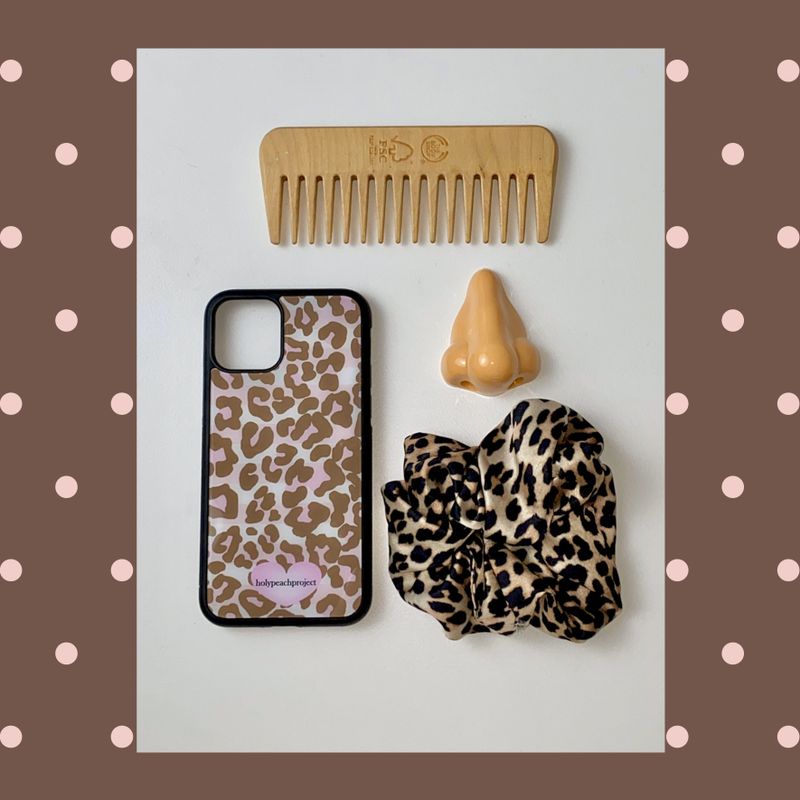 holypeachproject（ホリーピーチプロジェクト）の「[MADE] Leopard caramel Glass Bumper iPhone Case（Smartphone Accessories）」