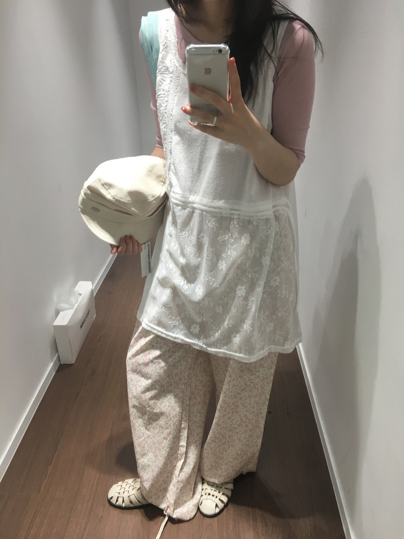 Loen Patchwork Slip Dress (2color)