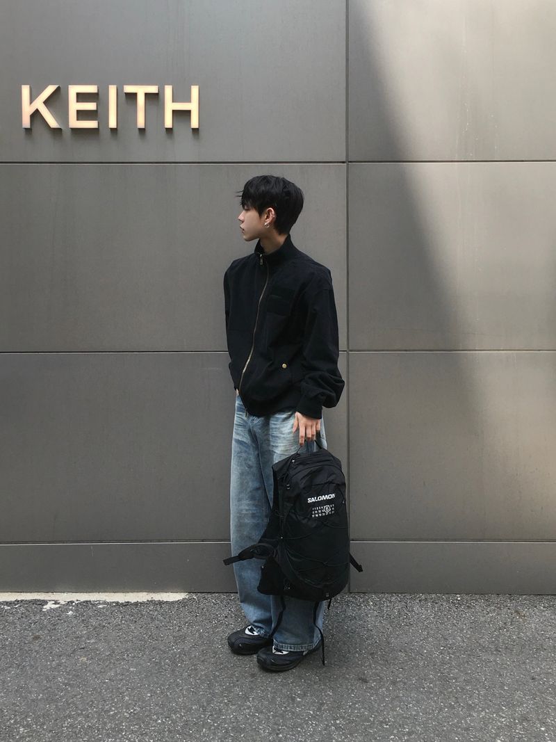 Bart washed straight denim pants