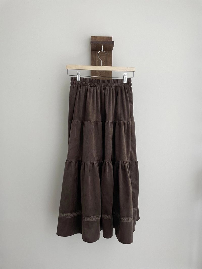seki velvet long skir