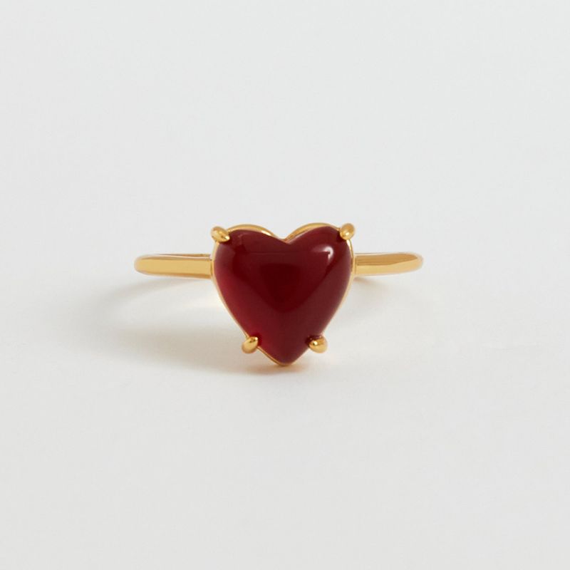 Petite Heart Ring_Red