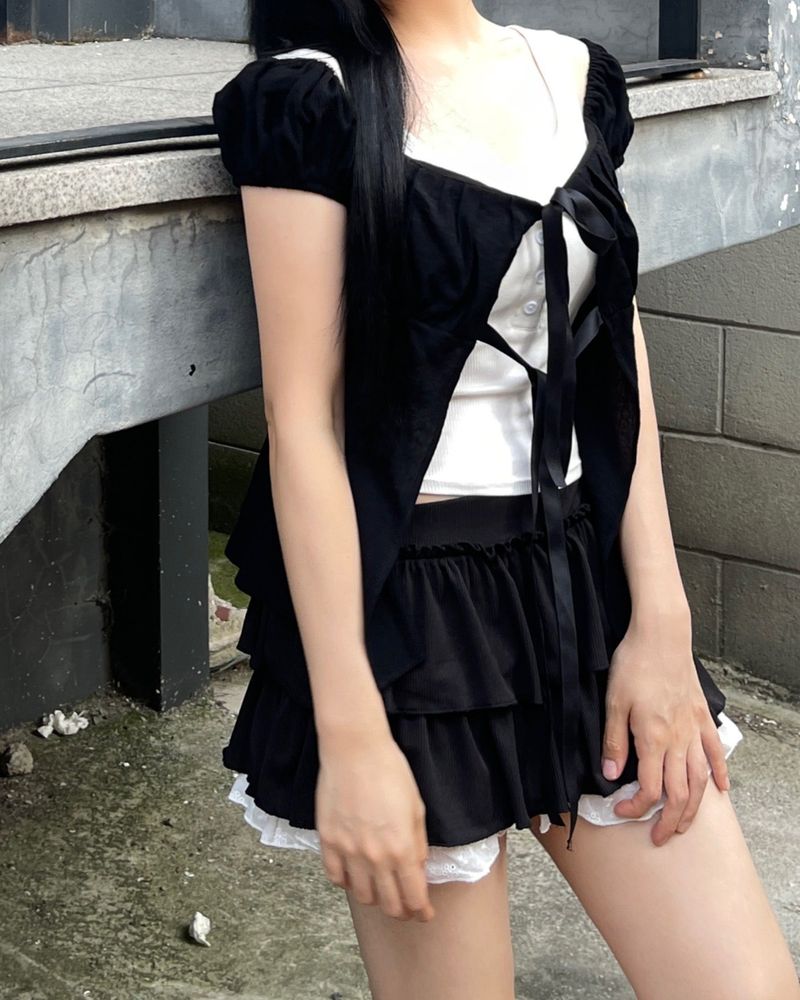 Dream Layered Ribbon Blouse