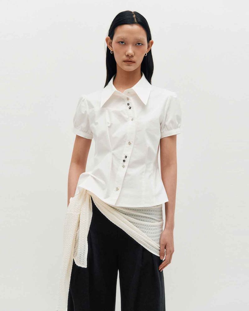 Layered Wrap Tie _ BROWN