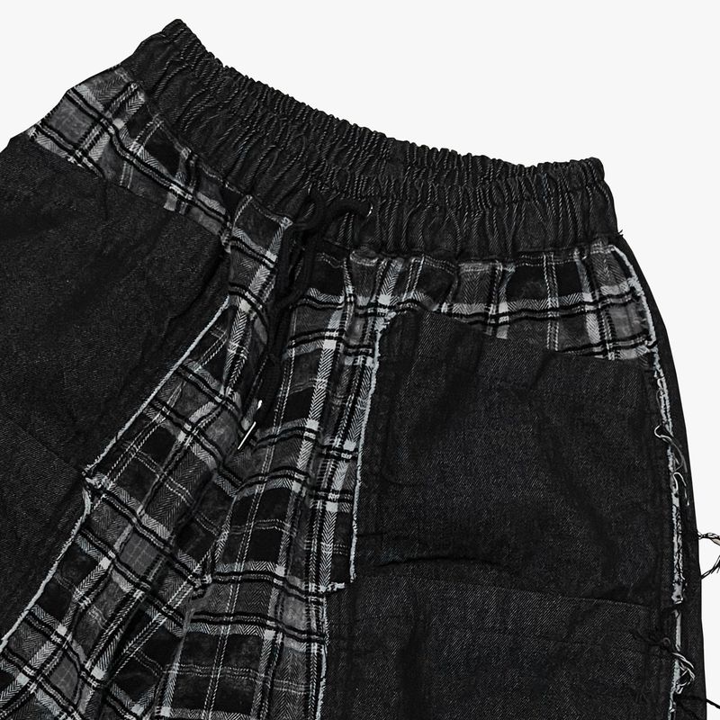 grunge burner check pants_black