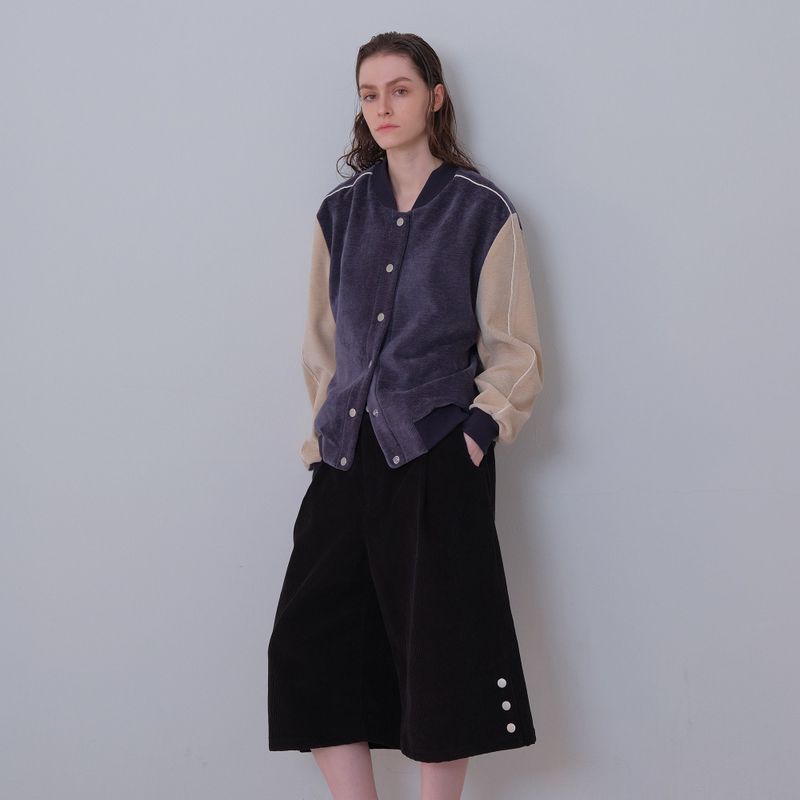 Navy/Cream Two Tone Varsity Jacket