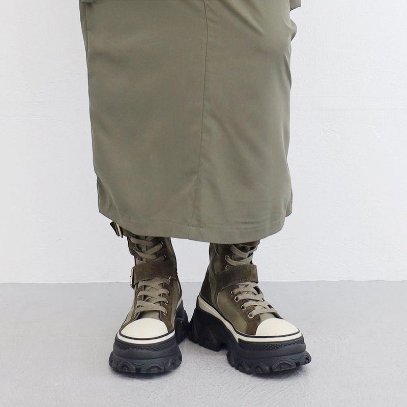 Sola Buckle Suede Middle Boots