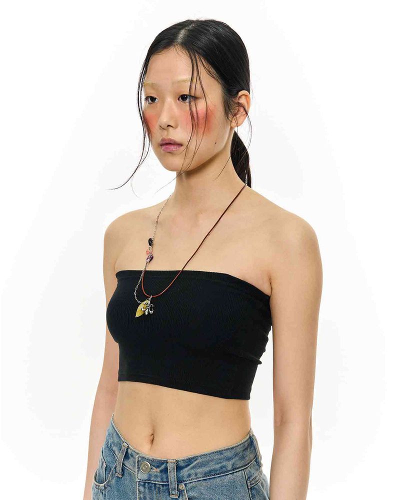  Stone Combi Necklace - Anchor _ BROWN