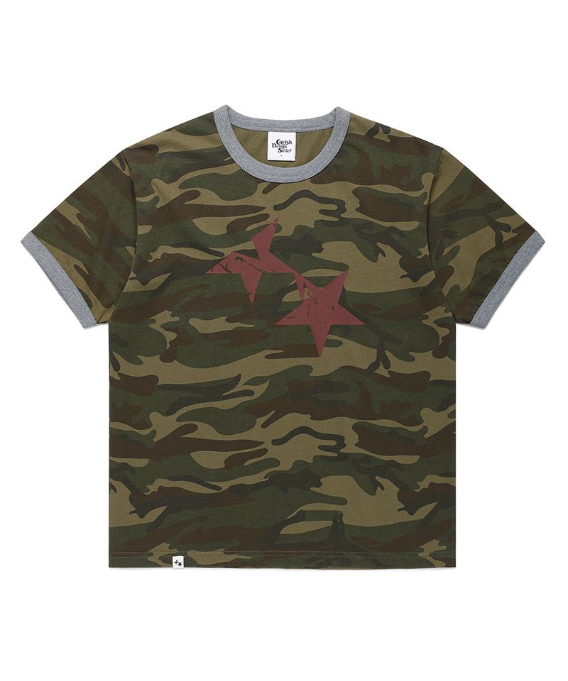 cavish（カビシ）の「CAMO TWIN STAR RINGER SS TEE CAMO(CV2GMUT506A)（Tops）」