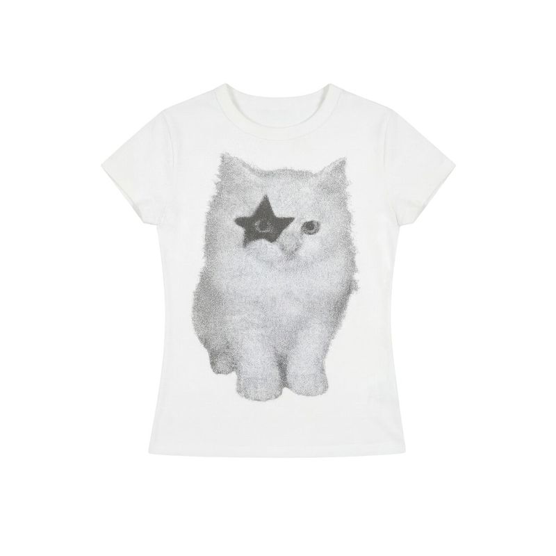 ルネア スター キャット グラフィック Tシャツ