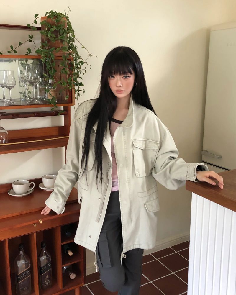 Dena Pigment High Neck Field Jacket