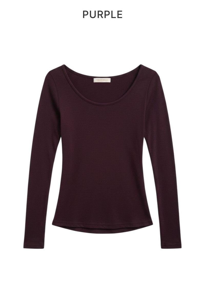 Duo U-Neck Long Sleeve T-Shirt