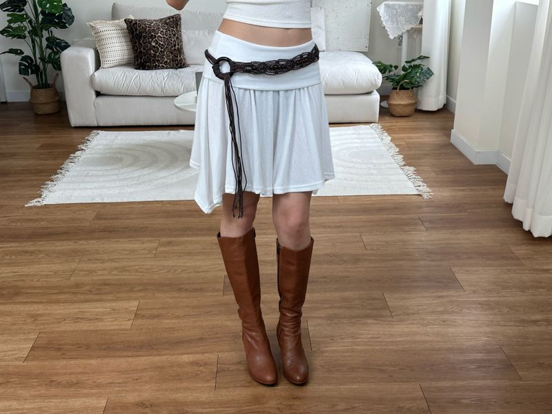 roll mini skirt