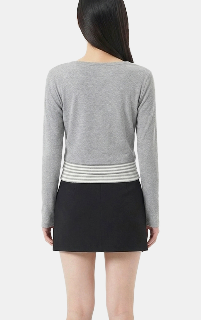 Merry Stripe Sleeveless Top & Cardigan Set