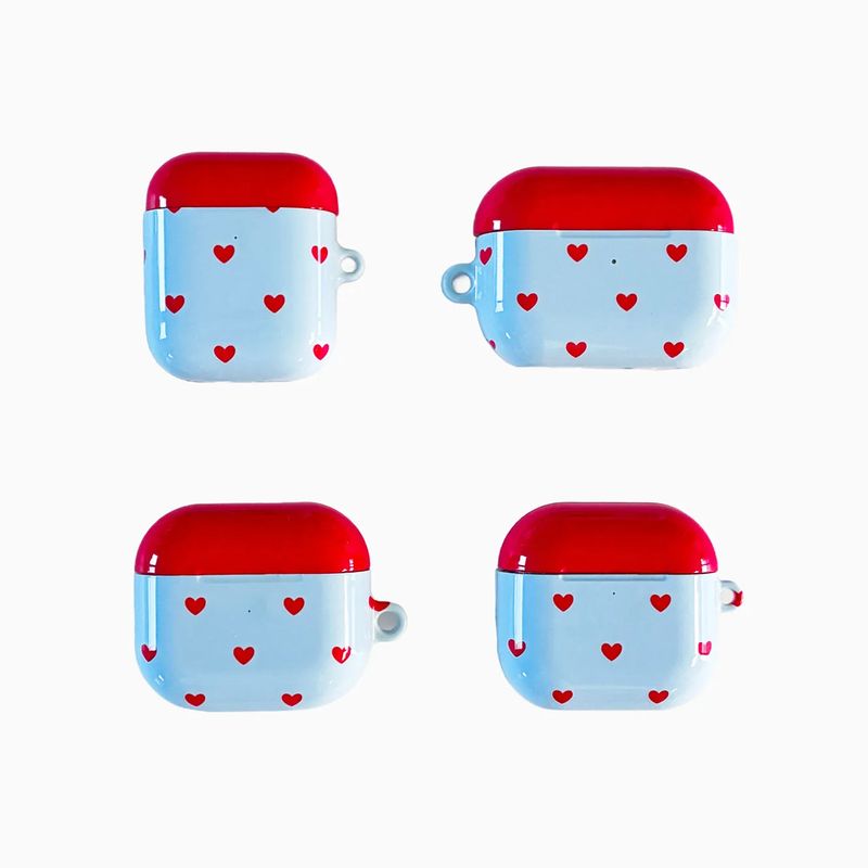blue love dot AirPods case