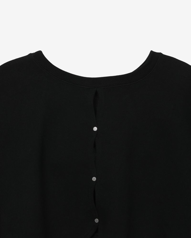 tone-on-tone rivet sweatshirts [ black ]