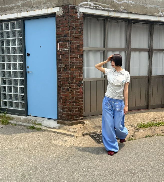 DRAPE LAYERED COLLAR TEE