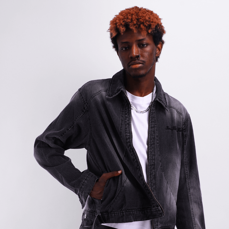 2TimesToo Studio（トゥータイムズトゥー スタジオ）の「Work Jacket Denim - Aged Black（Jackets/Outerwear）」