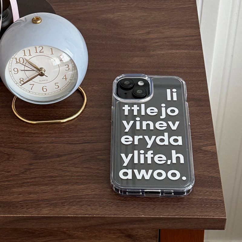 lettering jelly hard case (white)