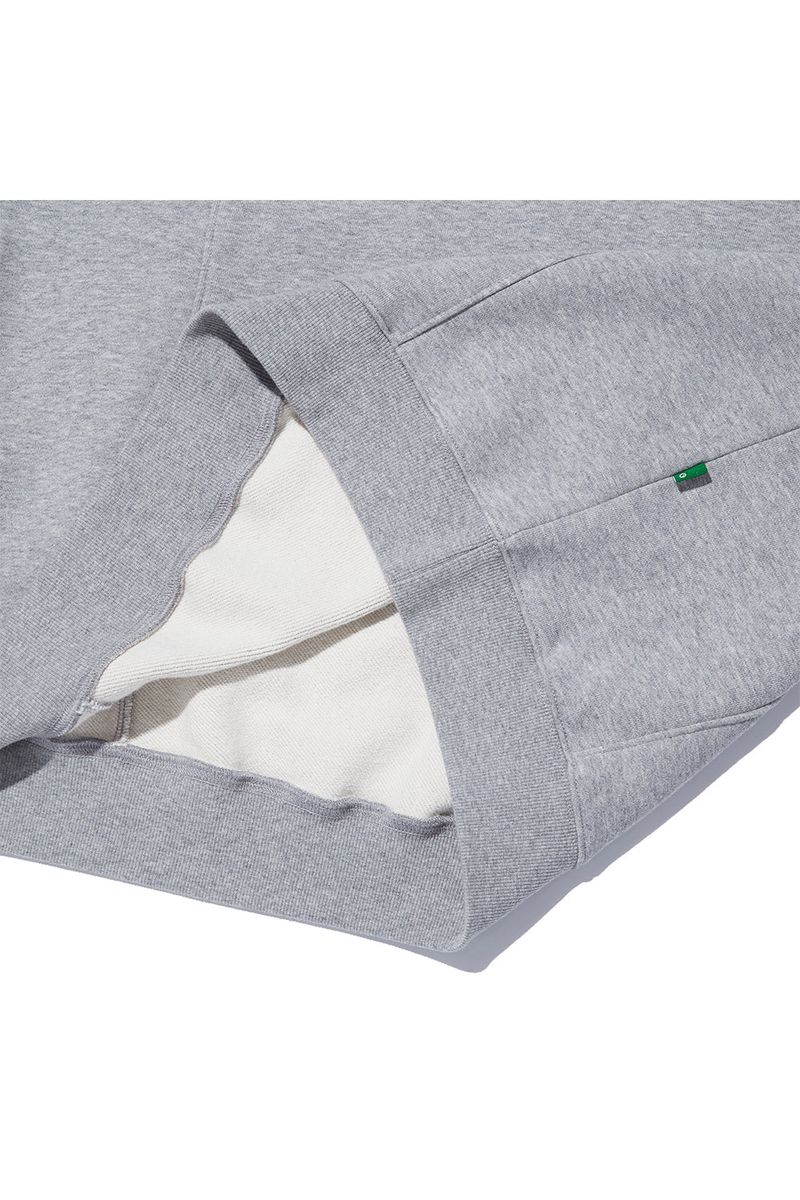 Cherry Bear Half Zipup Crewneck_Grey