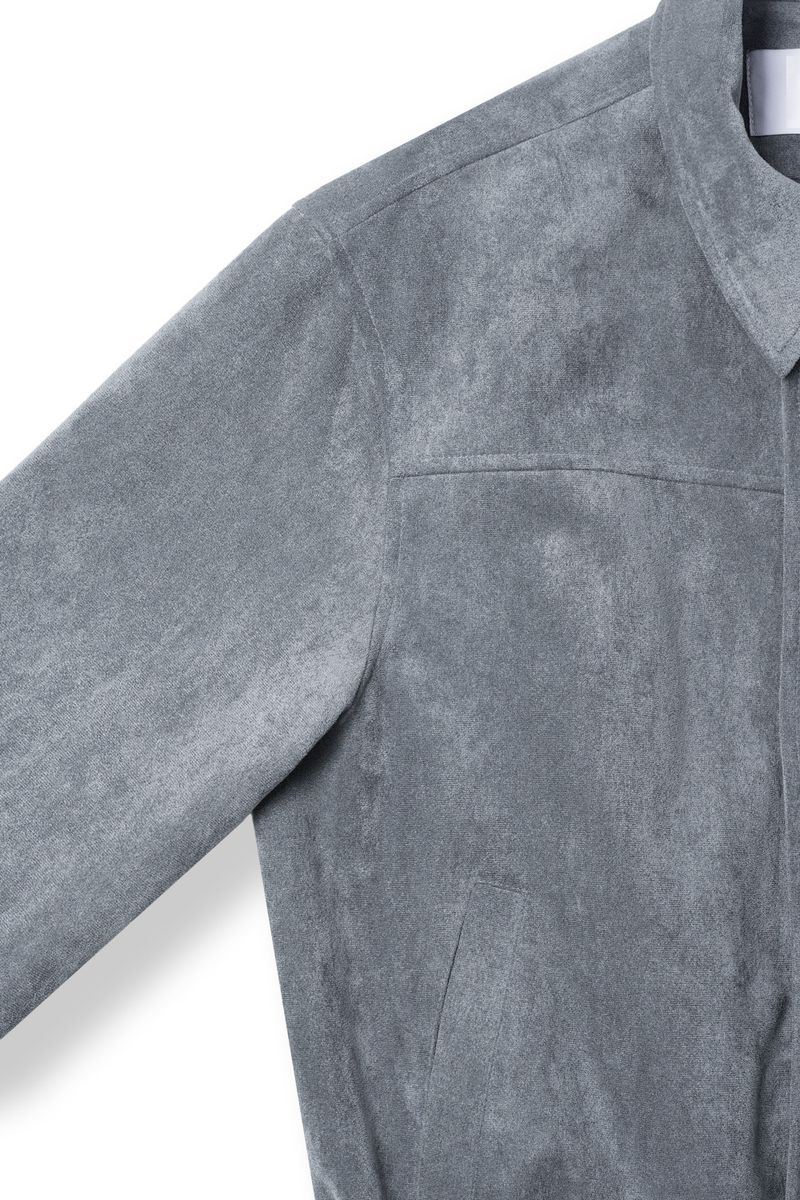 Brandt incision suede cropped jacket