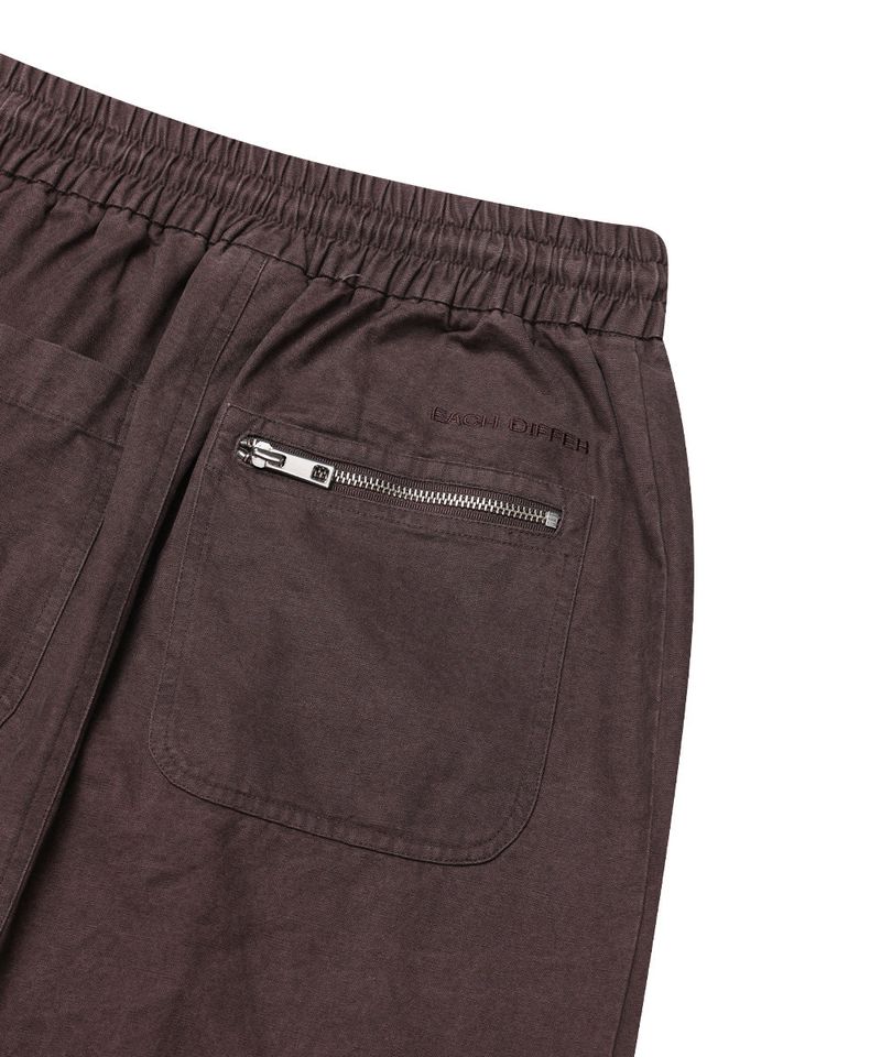 WASHED 2WAY ZIP SKIRT_BROWN