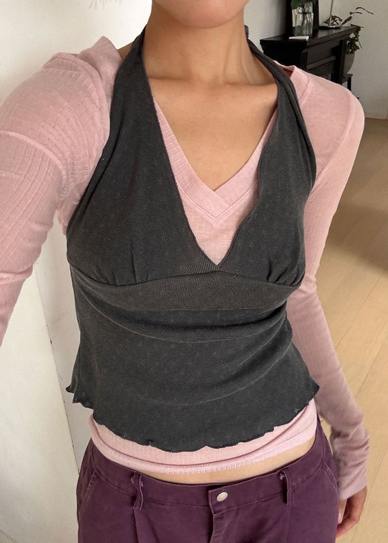 PIG HALTER PUNCHING SLEEVELESS