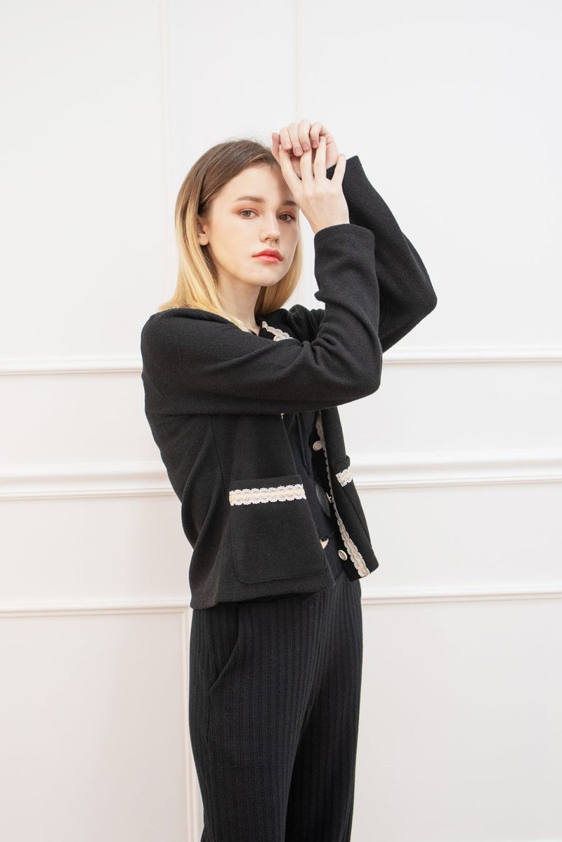 round neck cardigan