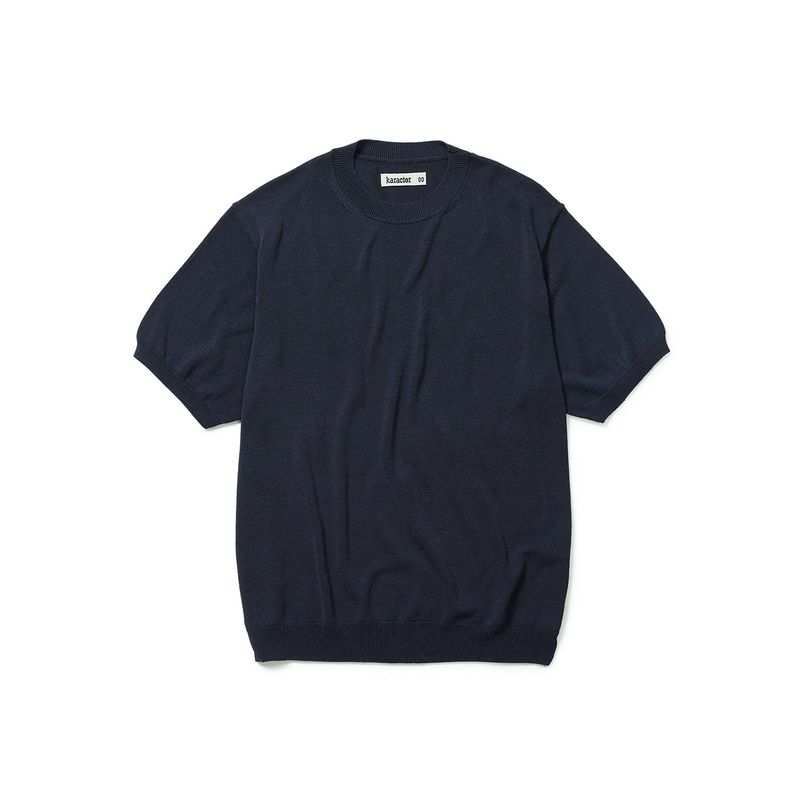 Totem short sleeve knit / Navy