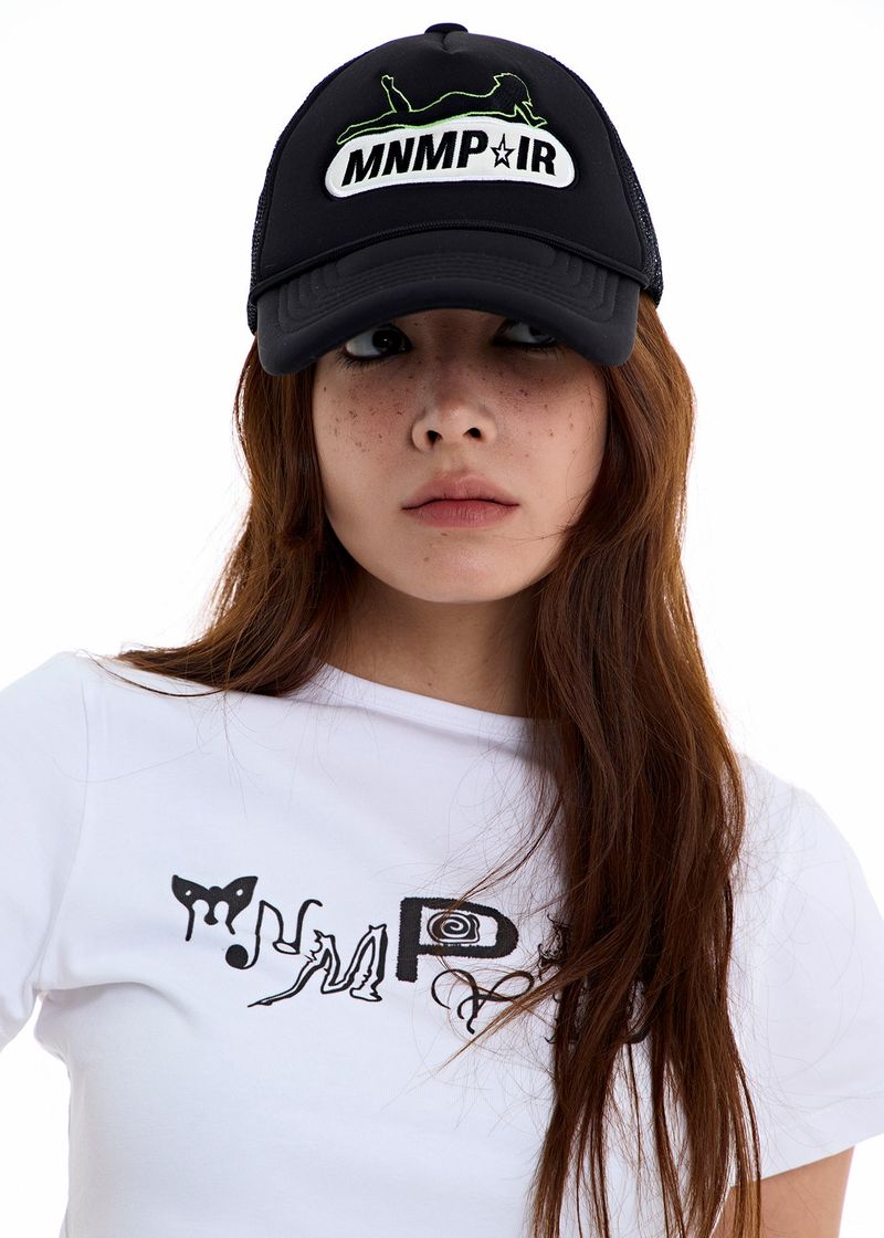 MNMPAIR(ミニマルペア)の「 MP TRUCKER CAP BLACK(Hats)」