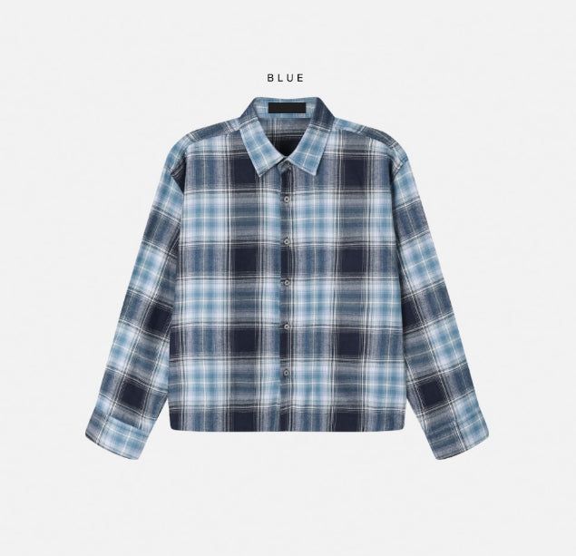 Fade Crop Check Shirt