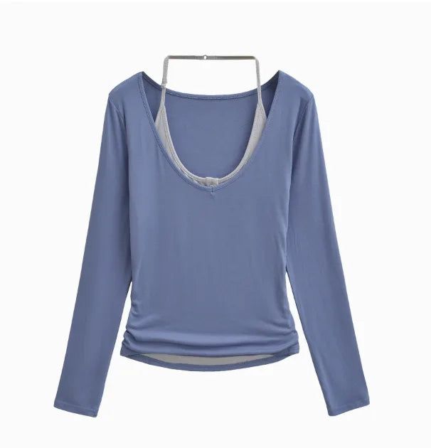 Erin Halter Layered Long-Sleeve Top
