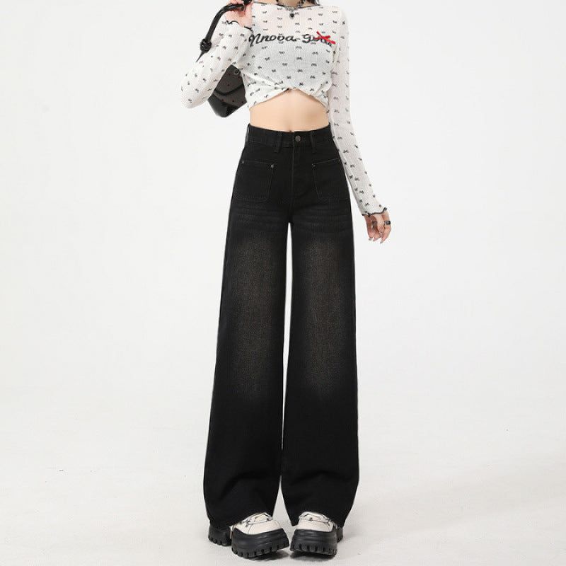 Charcoal Grey High-Rise Sculpting Cargo Jeans