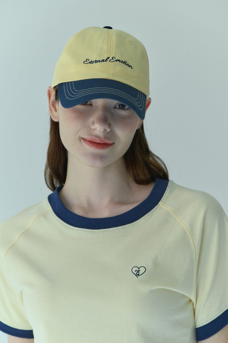 ETERNAL EMOTION(エターナルエモーション)の「CONTRAST WAVE LOGO CAP (YELLOW)(Hats)」