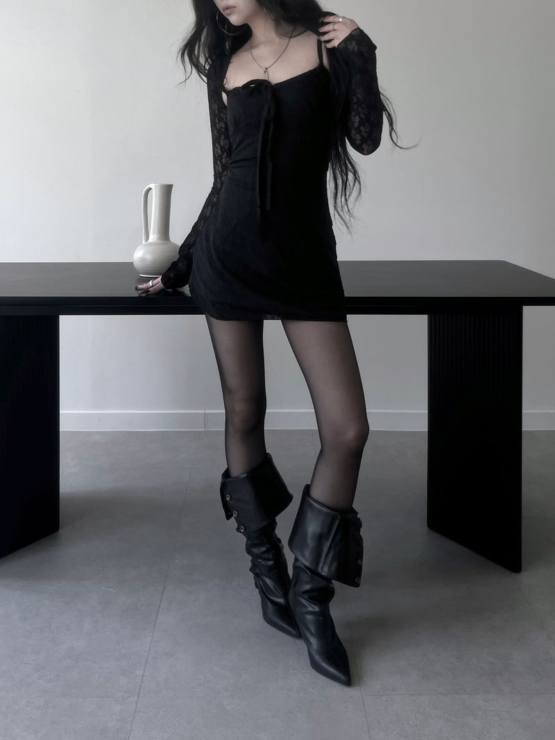 black square mini one-piece