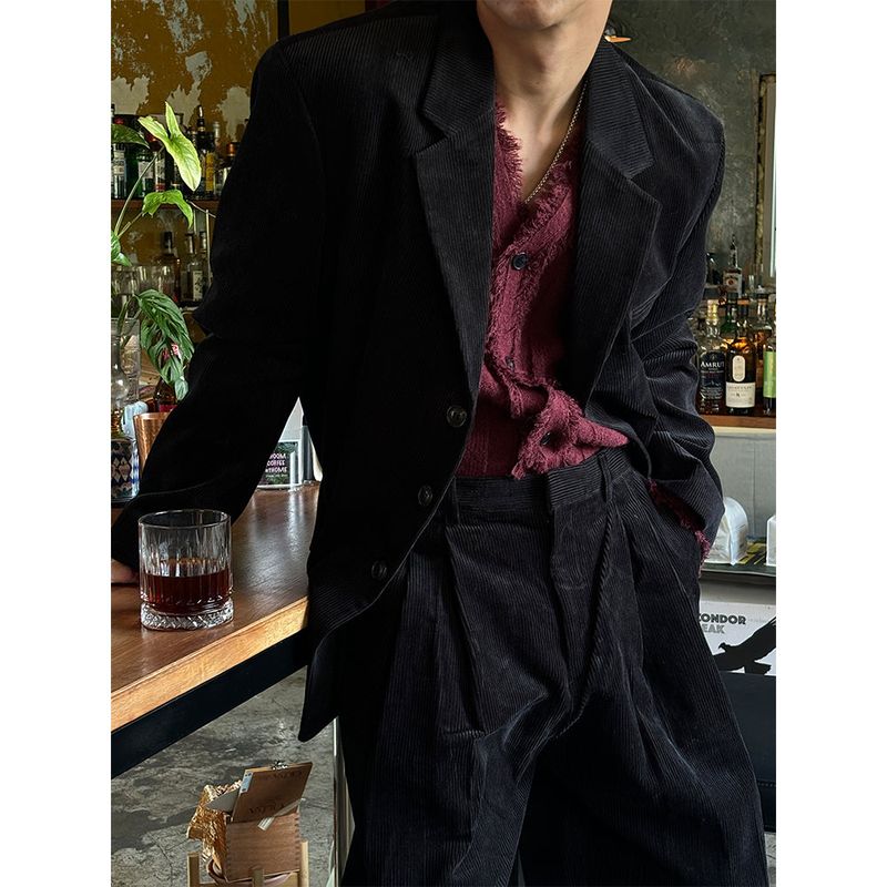 [SET UP가능] Heavy corduroy overfit jacket(3color)