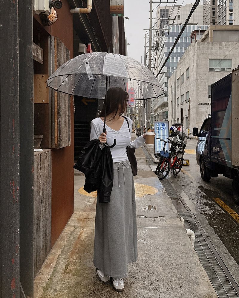 Ain banding long skirt