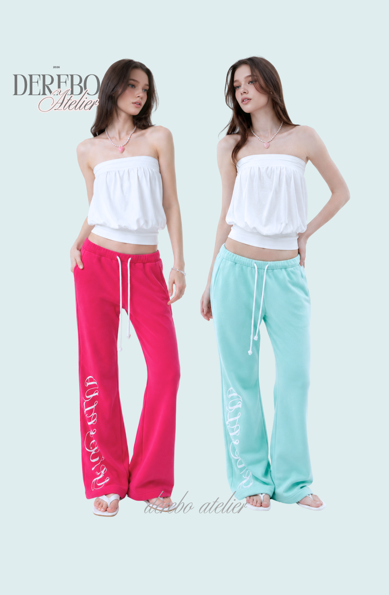 Lounge Lettering Mint Long Pants (TOP)