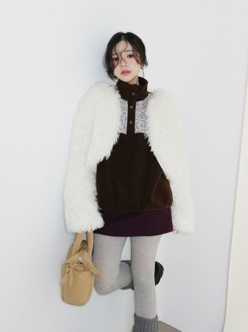 Angel Hairri Fur Bolero Short Jacket (Semi Cropped Jacket)