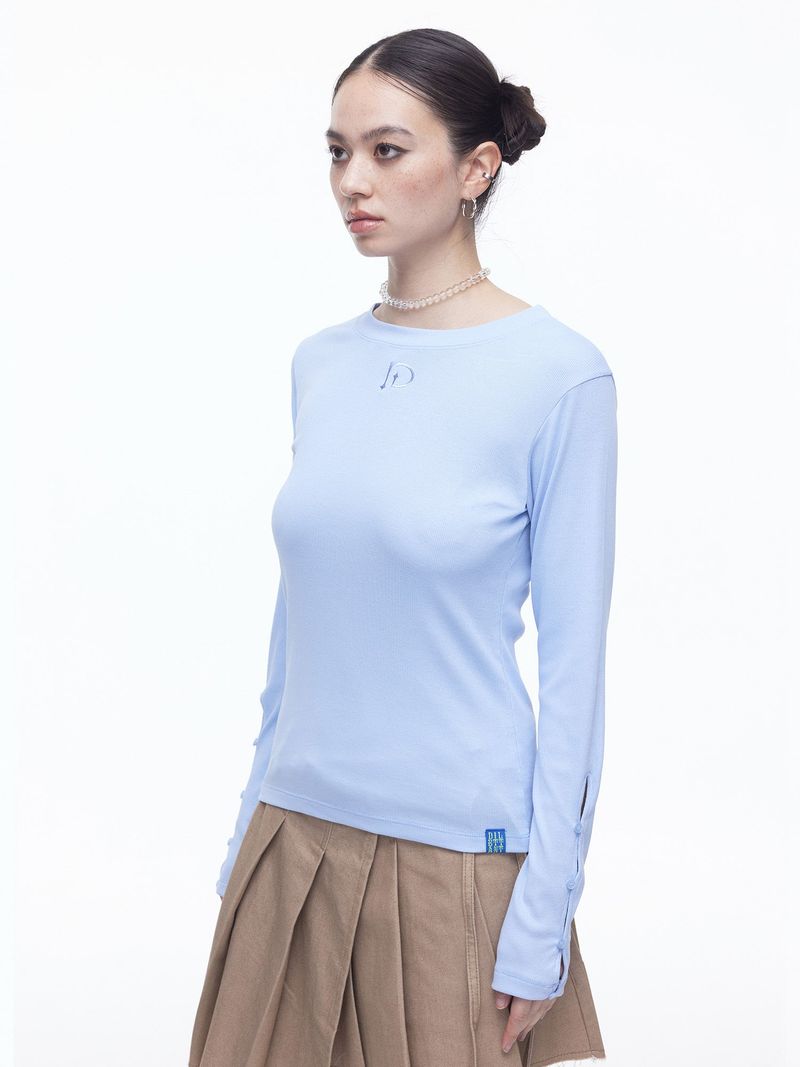 Slit Button T-shirts(SL)