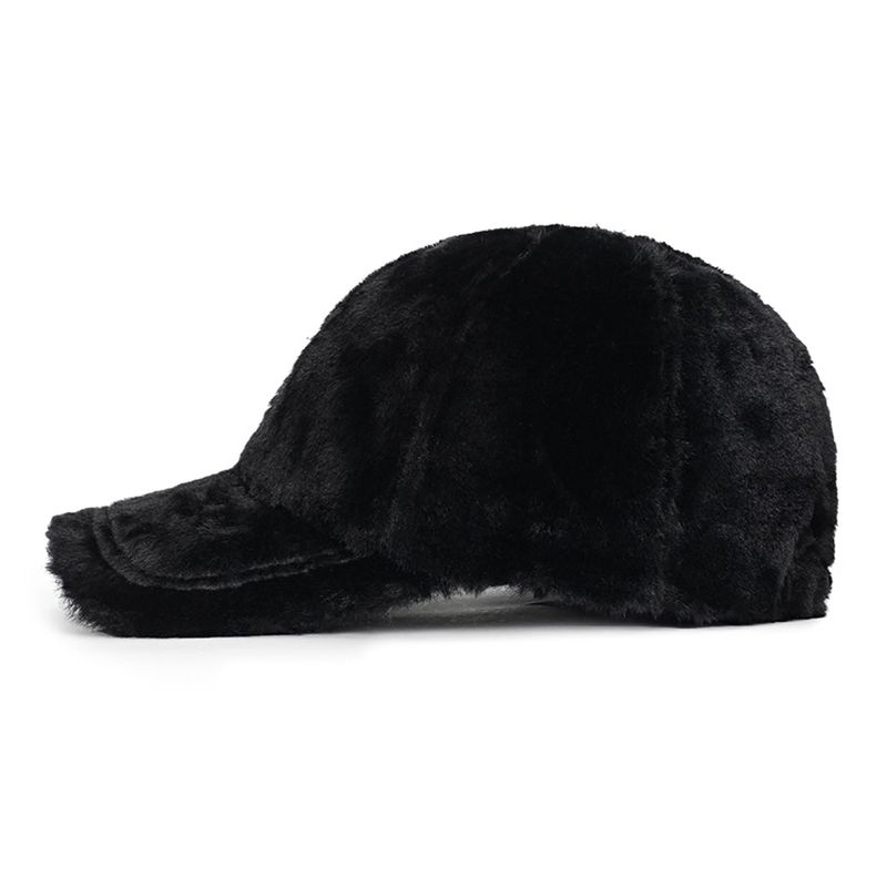 VA Square Stud Fur Ball Cap / Black