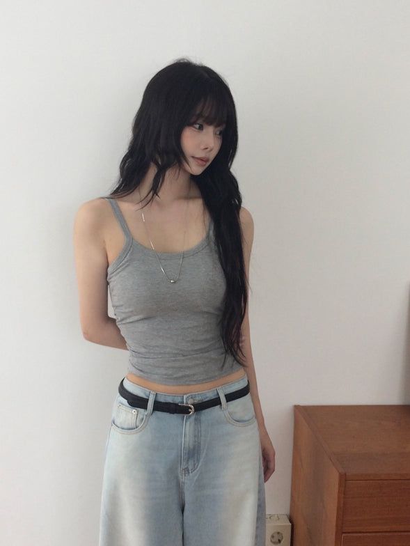 anyonemore（エニーワンモアー）の「Rufu Plain Cap Strap Sleeveless（Tops）」