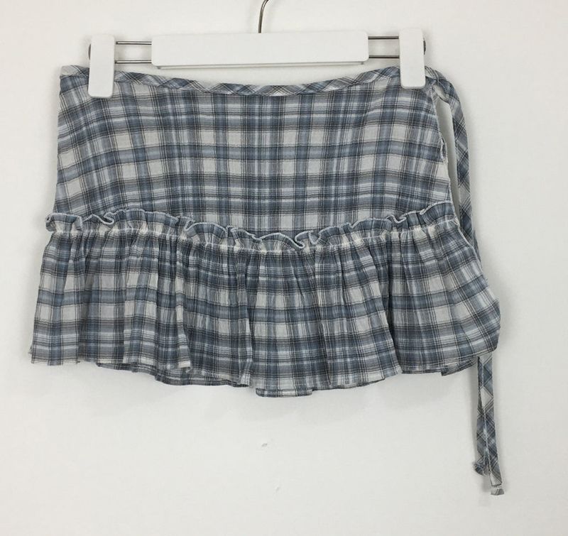 Plaid Layered Wrap Skirt (2color)