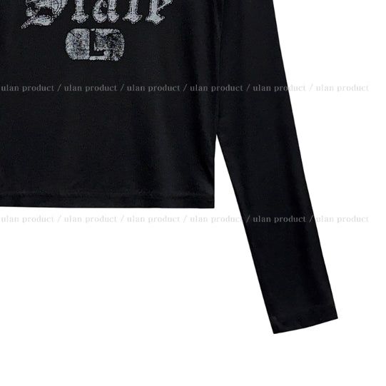 State Crack Lettering Button Long Sleeve